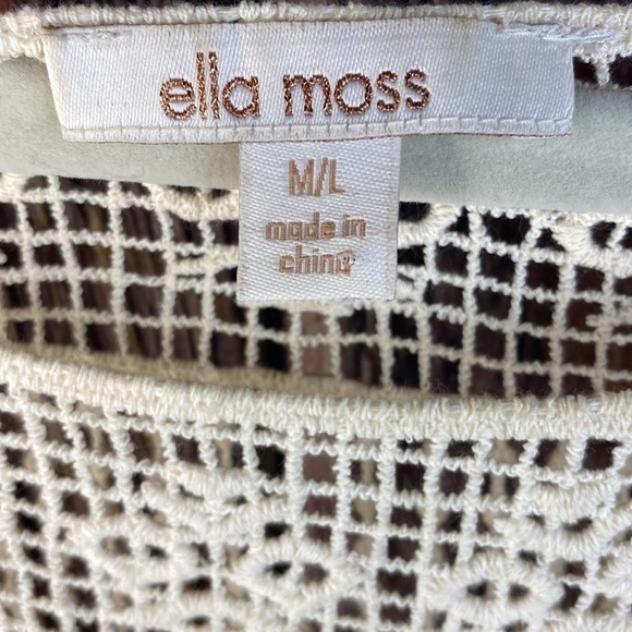 Beautiful Ella Moss Cream Colored Crochet  Dress - Size M/L - Picture 10 of 13